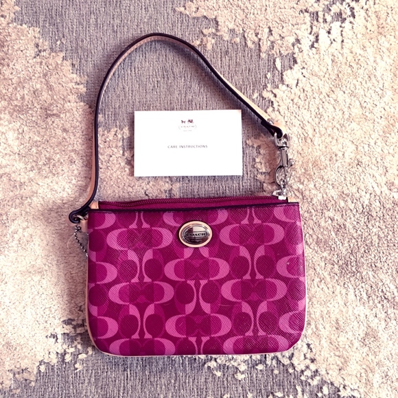Coach Handbags - NEW authentic Coach wristlet Pink c logo